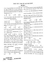 Đề thử sức trước kỳ thi THPT quốc gia 2019 môn toán – toán học tuổi trẻ (đề số 3) 
