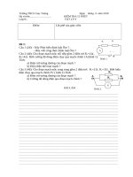 Kiểm tra 15 phút lần 1 HKI vật lý 9 