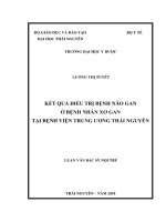 Kết quả điều trị bệnh não gan ở bệnh nhân xơ gan tại Bệnh viện Trung ương Thái Nguyên (Luận văn thạc sĩ)