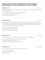CFA 2018 quest bank questions reading 03 VII standards of professional conduct   guidance  responsibilities as a CFA institute member or CFA candidate 