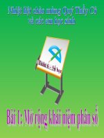 Bài giảng Số học 6 chương 3 bài 1: Mở rộng khái niệm phân số