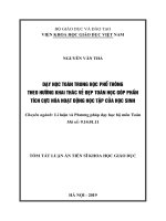 Dạy học toán trung học phổ thông theo hướng khai thác vẻ đẹp toán học góp phần tích cực hóa hoạt động học tập của học sinh tt 