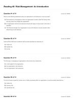 CFA 2018 quest bank questions reading 40 risk management  an introduction 