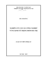Nghiên cứu cơ cấu công nghiệp Vùng kinh tế trọng điểm Bắc Bộ