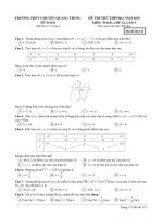 Đề thi thử Toán THPTQG 2019 lần 5 trường chuyên Quang Trung – Bình Phước