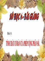Bài giảng Số học 6 chương 3 bài 8: Tính chất cơ bản của phép công phân số