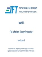 CFA 2018  r05 the behavioral finance perspective 