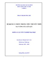 Khóa luận tốt nghiệp Bi kịch cá nhân trong tiểu thuyết Thời xa vắng của Lê Lựu
