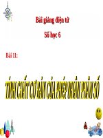 Bài giảng Số học 6 chương 3 bài 11: Tính chất cơ bản của phép nhân phân số