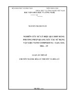 Nghiên cứu xử lý hiệu quả DDT bằng phương pháp quang xúc tác sử dụng vật liệu nano compozit fe   cuox GO  SBA   15