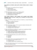 CFA 2018 quest bank r49 introduction to industry and company analysis q bank 