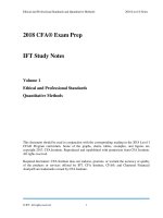 CFA 2018 level i volume 1 2018 IFT notes 