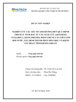 Nghiên cứu các yếu tố ảnh hưởng đến quá trình trích ly tinh dầu từ cây ngải cứu (artemisia vulgaris l ) bằng phương pháp chưng cất lôi cuốn hơi nước, xác định thành phần hóa học và khảo sát hoạt tính kháng khuẩn 