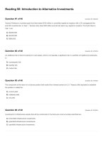 CFA 2018 quest bank questions reading 58 introduction to alternative investments 
