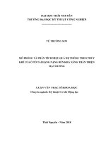 (Luận văn thạc sĩ) Mô phỏng và phân tích hiệu quả hệ thống treo thủy khí của ô tô tải hạng nặng đến khả năng thân thiện mặt đường