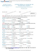 TS247 DT de thi thu thpt qg mon anh truong thpt yen lac 2 vinh phuc lan 1 nam 2019 co loi giai chi tiet  26839 1545885254 