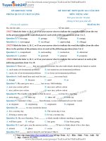 TS247 DT de thi thu thpt qg mon anh so gd dt bac ninh lan 1 nam 2019 co loi giai chi tiet  35952 1557818002 