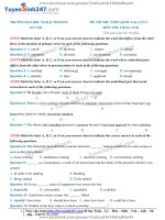 TS247 DT de thi thu thpt qg mon anh truong dai hoc ngoai thuong ha noi lan 2 nam 2019 co loi giai chi tiet  33576 1553653394 