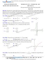 TS247 DT de thi thu thpt qg mon toan thpt chuyen hung yen tinh hung yen lan 2 nam 2019 co loi giai chi tiet 27656 1548995533 