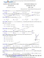 TS247 DT de thi thu thpt qg mon toan truong thpt chuyen bac ninh tinh bac ninh lan 1 nam 2019 co loi giai chi tiet 26673 1557200225 