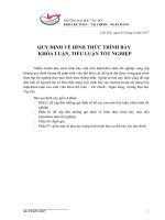 Quy dinh hinh thuc trinh bay khoa luan  tieu luan tot nghiep cap nhat 2017 