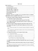 Luận văn Quyền và nghĩa vụ của người sử dụng lao động trong pháp luật lao động ở Việt Nam