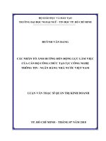 Luận văn thạc sĩ quản trị kinh doanh các nhân tố tác động đến động lực làm việc của cán bộ công chức tại cục công nghệ thông tin của ngân hàng nhà nước việt nam 
