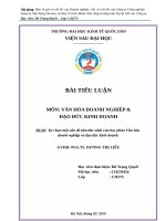 Tiểu luận Giá trị cốt lõi của DN (Văn hóa DN)