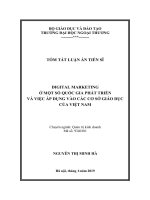 Digital marketing ở một số quốc gia phát triển và việc áp dụng vào các cơ sở giáo dục của việt nam tt 