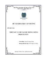 Thiết kế và chế tạo hệ thống chống trộm xe máy 