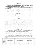 Câu 1. So sánh những quan niệm cơ bản, ưu điểm và hạn chế của thuyết hành vi, thuyết nhận thức và thuyết kiến tạo. Câu 2. Phân tích những khả năng vận dụng các lý thuyết học tập trong dạy học bộ môn. Câu 3. Trình bày một ví dụ về dạy học bộ môn trong đó 