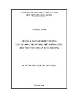 (Luận văn thạc sĩ) Quản lý đội ngũ hiệu trưởng các trường THPT tỉnh Bến Tre theo chuẩn hiệu trưởng