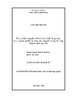 Phát triển nguồn nhân lực chất lượng cao ở cơ quan quản lý nhà nước ngành công thương, thành phố hà nội 