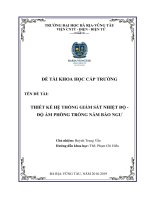 Thiết kế hệ thống giám sát nhiệt độ   độ ẩm phòng trồng nấm bào ngư 
