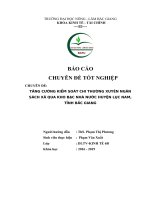 TĂNG CƯỜNG KIỂM SOÁT CHI THƯỜNG XUYÊN NGÂN SÁCH xã QUA KHO bạc NHÀ nước HUYỆN lục NAM, TỈNH bắc GIANG