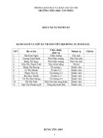 Báo cáo tự đánh giá kiểm định chất lượng giáo dục và công nhận trường đạt chuẩn quốc gia đối với trường tiểu học2019