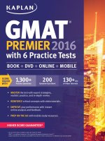 Kaplan GMAT premier 2016 with 6 practice tests 