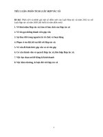 PHÂN TÍCH LUẬT HỢP TÁC XÃ