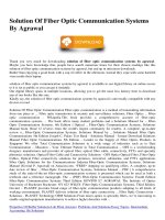 Solution of fiber optic communication systems by agrawal