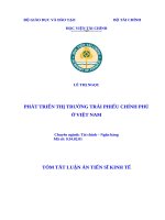 Phát triển thị trường trái phiếu chính phủ ở việt nam tt 