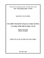 Ứng phó với hành vi bạo lực học đường của học sinh trung học cơ sở tt