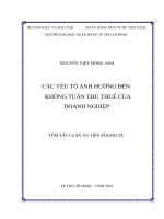 Các yếu tố ảnh hưởng đến không tuân thủ thuế của doanh nghiệp tt 
