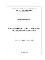 Ứng phó với hành vi bạo lực học đường của học sinh trung học cơ sở