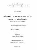 Điển cố với các đặc trưng ngôn ngữ và nội hàm văn hóa của chúng