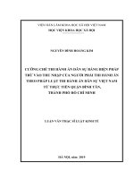 Cưỡng chế thi hành án dân sự bằng biện pháp trừ vào thu nhập của người phải thi hành án theo pháp luật thi hành án dân sự Việt Nam từ thực tiễn quận Bình Tân, Thành phố Hồ Chí Minh