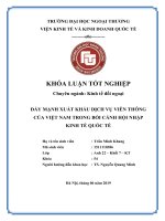 Đẩy mạnh xuất khẩu dịch vụ viễn thông của việt nam trong bối cảnh hội nhập kinh tế quốc tế giai đoạn 2012 2018