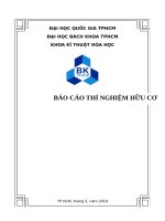 báo cáo thí nghiệm hữu cơ 