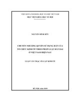 Chuyển nhượng quyền sử dụng đất của tổ chức kinh tế theo pháp luật đất đai ở Việt Nam hiện nay