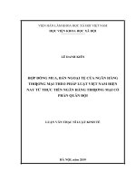 Hợp đồng mua bán ngoại tệ của ngân hàng thương mại theo pháp luật việt nam hiện nay từ thực tiễn ngân hàng thương mại cổ phần quân đội quân đội 