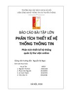 Phân tích thiết kế hệ thống quản lý thư viện online 